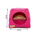 Ver imagem 2 de Cama Iglu e Toca para Cachorro Luppet Luxo Rosa Poa - G