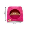 Cama Iglu e Toca Para Cachorro Luppet Luxo Rosa Poa - G - 2