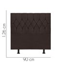 Ver imagem 2 de Cabeceira Estofada Istambul Capitonê 90cm Solteiro Box Quarto Suede Marrom - Gat Magazine