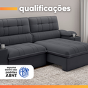 Ver imagem 7 de Sofá Retrátil e Reclinável 3 Lugares 2,10m C/ Porta Copos Slim Stanley