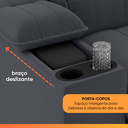 Ver imagem 4 de Sofá Retrátil e Reclinável 3 Lugares 2,10m C/ Porta Copos Slim Stanley