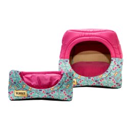Cama Iglu e Toca Para Cachorro Luppet Luxo Rosa Borboleta - M - 3