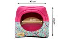 Ver imagem 2 de Cama Iglu e Toca para Cachorro Luppet Luxo Rosa Borboleta - M