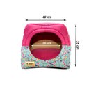 Ver imagem 2 de Cama Iglu e Toca para Cachorro Luppet Luxo Rosa Borboleta - M