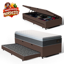 Ver imagem 2 de Cama Box Baú com Colchão de Espuma D45 Pillow Top Fort Comfort + Auxiliar Unique Solteiro 88cm