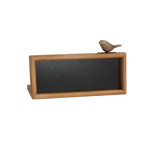 Peça Decorativa com Detalhe Pássaro em Metal e Madeira 30cm Fm0336 Btc