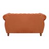 Conjunto Realeza Sofá com Poltronas Chesterfield Decoração Sala Recepção - Veludo Terracota - 4