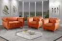 Ver imagem 7 de Conjunto Realeza Sofá com Poltronas Chesterfield Decoração Sala Recepção - Veludo Terracota