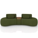 Ver imagem 5 de Sofá 4 Lugares 325cm Orgânico com Mesa Mellanie Linho Verde Z32 - Mpozenato