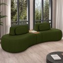 Ver imagem 1 de Sofá 4 Lugares 325cm Orgânico com Mesa Mellanie Linho Verde Z32 - Mpozenato