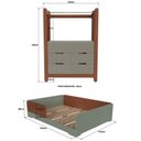 Ver imagem 3 de Quarto Infantil Completo Guarda-Roupa Closet e Cama Casal Montessoriana 100% MDF Olivia e Mark Verde/Verti/Castanho