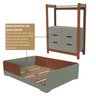 Quarto Infantil Completo Guarda-roupa Closet e Cama Casal Montessoriana 100% Mdf Olivia e Mark - 11