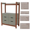 Ver imagem 7 de Quarto Infantil Completo Guarda-Roupa Closet e Cama Casal Montessoriana 100% MDF Olivia e Mark Verde/Verti/Castanho