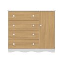 Ver imagem 7 de Cômoda Infantil 95cm 1 Porta e 4 Gavetas Realeza Multimóveis Mp4454 Branco/madeirado