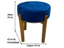 Ver mais imagens de Puff Decorativo Azul 800 Veneza