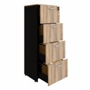 Ver imagem 5 de Arquivo New City 4 Gavetas para Pasta Suspensa 46,5 cm Calvi/Preto Gebb Work