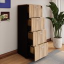 Ver imagem 2 de Arquivo New City 4 Gavetas para Pasta Suspensa 46,5 cm Calvi/Preto Gebb Work