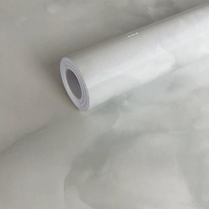 Papel de Parede Adesivo Lavavel Cimento Queimado Marmorizado Cinza 500x60cm