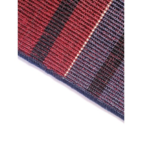 Tapete Sisal Fibra Natural de Luxo 60x80cm Várias Cores:Azul/Vermelho