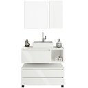 Ver imagem 1 de Kit Gabinete Balcão e Espelheira de Banheiro Marina Branco