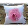 Almofada Porta aliança flor rosa casamento - 1