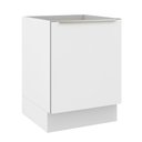 Ver imagem 1 de Balcão Madesa Lux 60 cm 1 Porta (Sem Tampo) Branco/Branco Veludo Cor:Branco/Branco Veludo