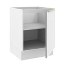 Ver imagem 4 de Balcão Madesa Lux 60 cm 1 Porta (Sem Tampo) Branco/Branco Veludo Cor:Branco/Branco Veludo