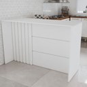 Ver imagem 4 de Bancada de Cozinha Alta Ilha Gourmet Ripado Branco Hp - Panorama Móveis