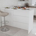 Ver imagem 1 de Bancada de Cozinha Alta Ilha Gourmet Ripado Branco Hp - Panorama Móveis