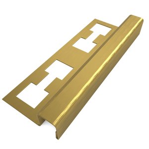 Perfil Quadrado, Aço Inox 304, Escovado, Dourado - 12 X 12 X 2000 Mm