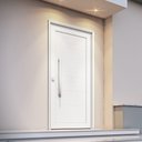 Ver imagem 1 de Porta de Alumínio Lambri 215x105cm com Puxador de 80 cm Lucasa Alumínio Branco