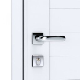 Porta de Alumínio Lambri 215x85cm com Maçaneta Lucasa Alumínio - 4