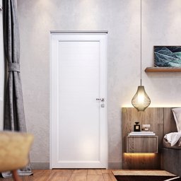 Porta de Alumínio Lambri 215x85cm com Maçaneta Lucasa Alumínio - 2