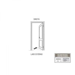 Porta de Giro Alumínio Lambri com Maçaneta Lucasa Eccellente 215 x 95 x 8cm - 4 Porta de Giro Alumínio Lambri com Maçaneta Lucasa Eccellente 215 x 95 x 8cm - 4