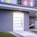 Ver imagem 1 de Porta Pivotante de Aluminio com Friso Puxador de 1 Metro 225x130 Lucasa Aluminio Abertura Esquerda