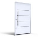 Ver imagem 2 de Porta Pivotante de Aluminio com Friso Puxador de 1 Metro 225x130 Lucasa Aluminio Abertura Esquerda