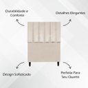 Ver imagem 2 de Cabeceira Decorativa Elen para Cama de Solteiro 90cm Suede Cores