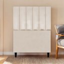 Ver imagem 4 de Cabeceira Decorativa Elen para Cama de Solteiro 90cm Suede Cores