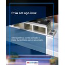 Ver imagem 4 de Porta Pivotante de Aluminio com Friso Puxador de 1 Metro 225x130 Lucasa Aluminio Abertura Direita
