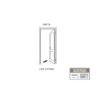 Porta Pivotante de Aluminio com  Friso Puxador de 1 metro 225x130 Lucasa Aluminio - 7