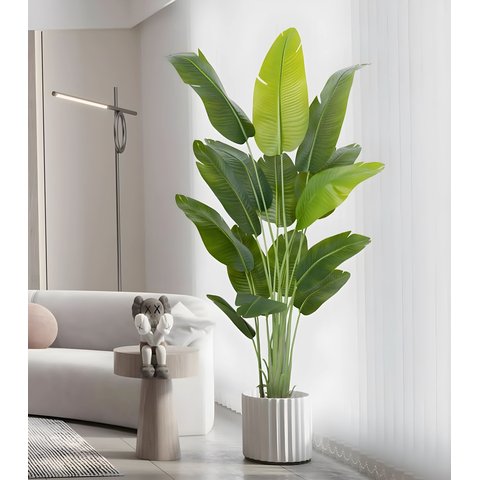 Bananeira Artificial Realista para Decoração Sala com 1.80m, Planta Decorativa para Casa e Eventos