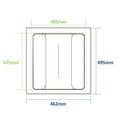 Ver imagem 2 de Organizador de Talheres 10168 para Gavetas de Cozinha - Branco - 462mm X 495mm a 405mm X 425mm