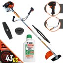 Ver imagem 2 de Roçadeira Profissional Vulcan 43cc 1,7hp 2t + Óleo Stihl 2t