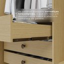 Ver imagem 5 de Guarda-Roupa Casal 6 Portas 6 Gavetas 100% MDF Órion Plus Off White/Cinamomo/Off-White