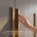 Ver imagem 6 de Guarda-Roupa Casal 6 Portas 6 Gavetas 100% MDF Órion Plus Off White/Cinamomo/Off-White