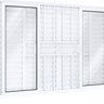Janela de Alumínio Veneziana Central 4 Folhas Móveis 2 Fixas com Grade 100x150cm  Lucasa Eccellente  - 4