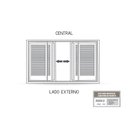 Ver imagem 5 de Janela de Alumínio Veneziana Central 4 Folhas Móveis 2 Fixas com Grade 100x150cm Lucasa Eccellente B