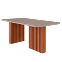 Ver imagem 7 de Mesa de Jantar Tampo de Vidro Off White Ester 1,80 com e 6 Cadeiras Paola Cinamomo/madeira/joli