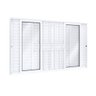 Janela de Alumínio Veneziana 120x150cm 4 Folhas Móveis 2 Fixas com Grade e Vidro Lucasa Eccellente  - 2