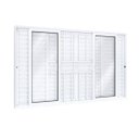 Ver imagem 2 de Janela de Alumínio Veneziana 120x200cm 4 Folhas Móveis 2 Fixas com Grade e Vidro Lucasa Eccellente 